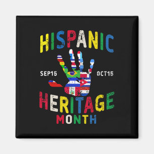 Imán Hispano Patrimonio Mes Huella de huellas latinas