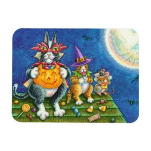 IMÁN HISS N' FITZ GATOS, TRICK O TREAT FUNNY HALLOWEEN