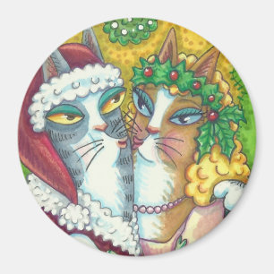 IMÁN HISS N' FITZ KISSING CATS, SANTA CLAWS MAGNET