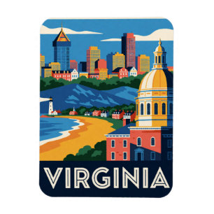 Imán Historia Colonial de Virginia EE. UU. Viajes a Blu