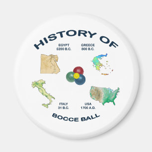 Imán Historia de Bocce Ball