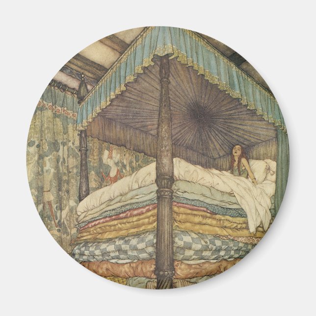 Imán Historia de hadas de época, princesa y pea, Edmund (Frente)