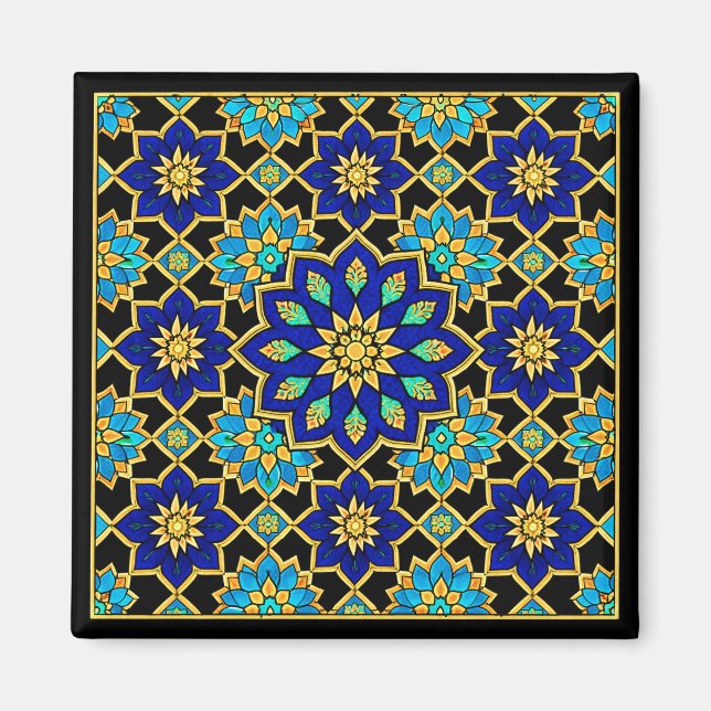 Imán Historia del estilo otomano diseño azul (Frente)