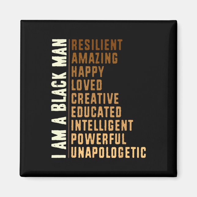 Imán Historia negra honrando a los futuros hombres del  (Frente)