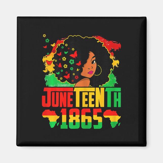 Imán Historia Negra Juneteenth Es Mi Día de la Independ (Frente)