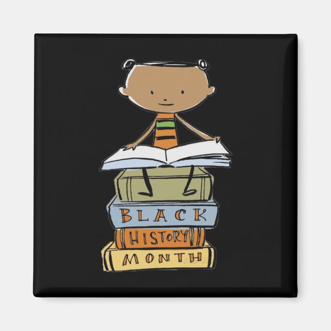 Imán Historia negra niños afroamericanos de orgullo neg (Frente)