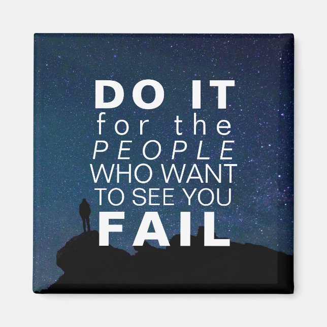 Imán Historias de éxito motivacional de citas inspirado (Frente)