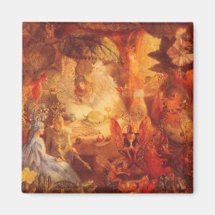 Imán Historias de hadas de vintage El Robin cautivo por