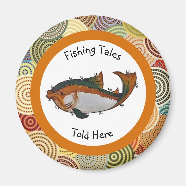 Imán Historias De Pesca Contadas Aquí Magnet (Frente)