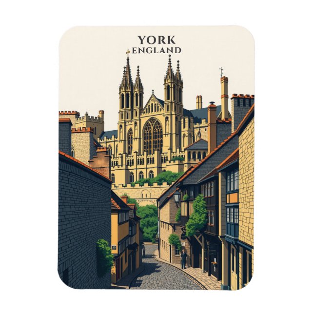 Imán Histórico de viajes de Inglaterra de York (Vertical)