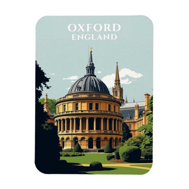 Imán Histórico de viajes de Oxford Inglaterra (Vertical)