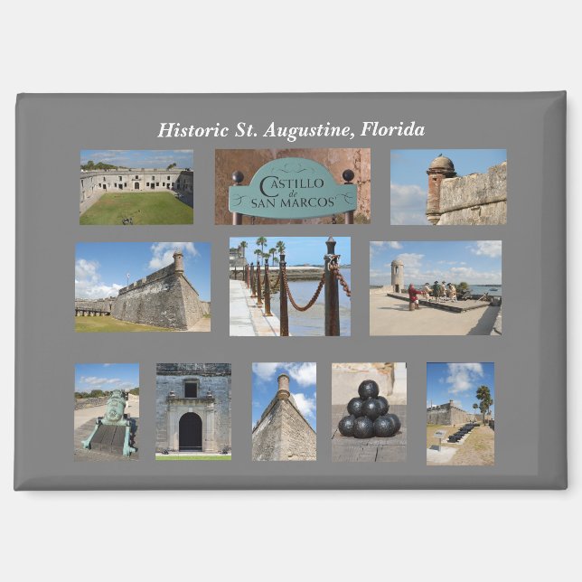 Imán Histórico San Agustín, Florida (Anverso)