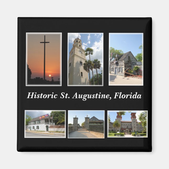 Imán Histórico San Agustín, Florida (Frente)