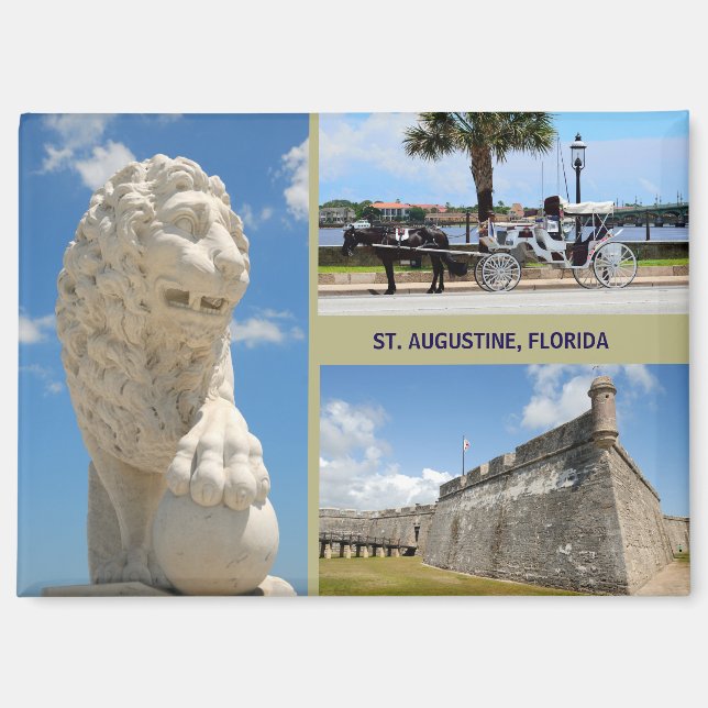 Imán Histórico San Agustín, Florida (Anverso)