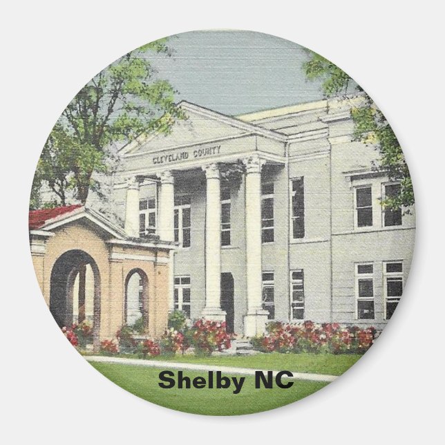Imán Histórico Shelby NC (Frente)