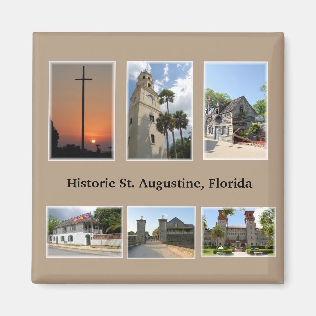 Imán histórico st augustine florida (Frente)
