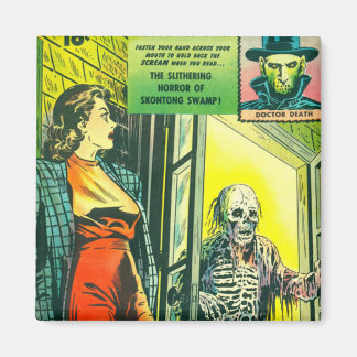 Imán Historieta de Halloween vintage