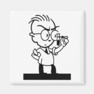 Imán Historietas de la ciencia retro de personalizados