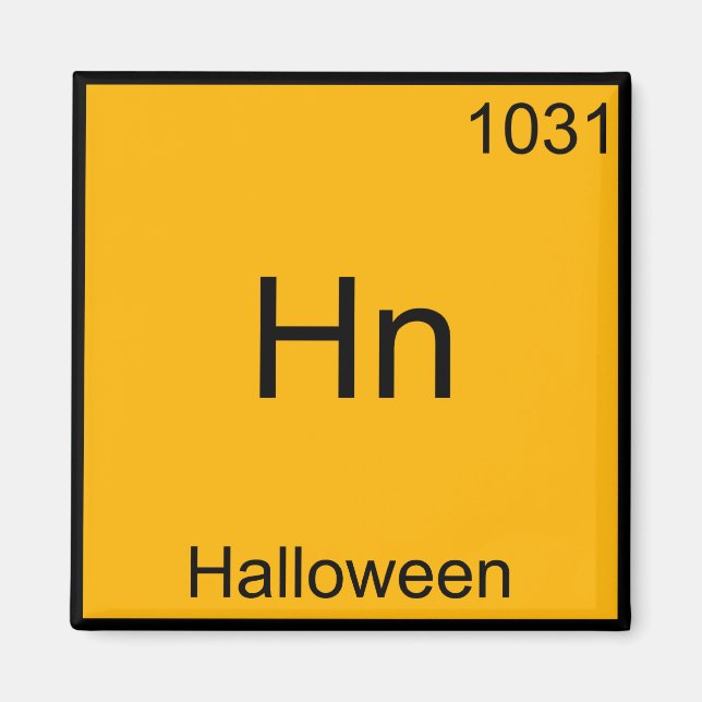 Imán Hn - Halloween Elemento Gracioso Meme Química Tee (Frente)