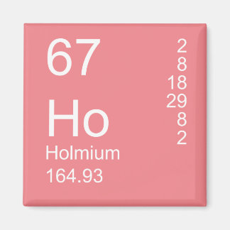 Imán HO de mesa periódica de color rosa gracioso