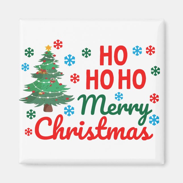 IMÁN HO HO HO  FELIZ NAVIDAD (Frente)