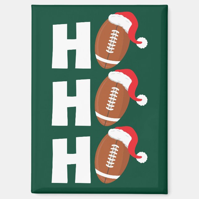 Imán Ho Ho Ho Football | Funny Christmas Season Humor (Anverso)
