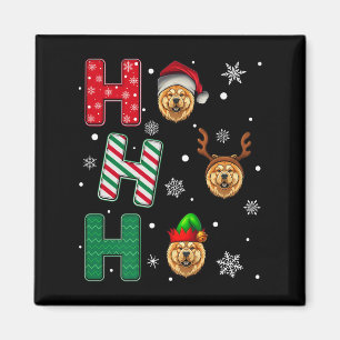 Imán Ho Ho Ho Ho Chow Chow Perro Lover Navidades coinci