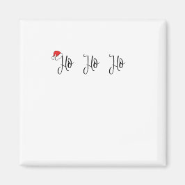 Imán Ho Ho Ho Ho con un sombrero rojo de santa