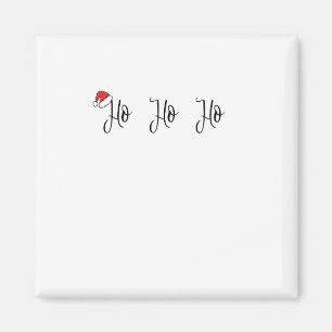 Imán Ho Ho Ho Ho con un sombrero rojo de santa