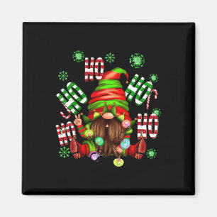 Imán Ho Ho Ho Ho Elf Gnome Navidades Niños Chicas Noche