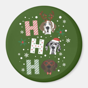 Imán Ho Ho Ho Ho Great Dane Feliz Navidad