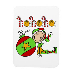 Imán Ho Ho Ho Ho Ho Cute Navidades Holiday Elf