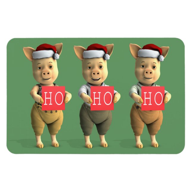 Imán Ho Ho Ho Ho Piglets (Horizontal)