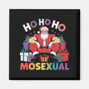 Imán Ho Ho Ho Mosexual Gay Santa LGBT Gay Pride Navidad