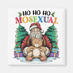 Imán Ho Ho Ho Mosexual Gay Santa LGBTQ Navidad Gay