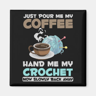 Imán Hobby de Crochet y Café Yarn Lover