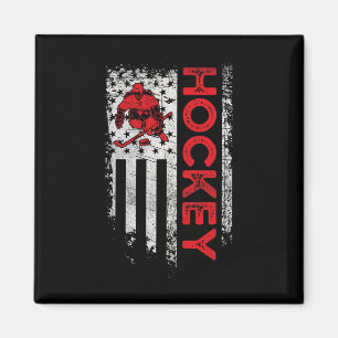 Imán Hockey Bandera estadounidense Jugador de hockey Pa