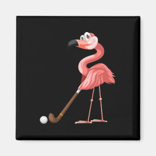 Imán Hockey Flamingo Flamingo Jugando Hockey