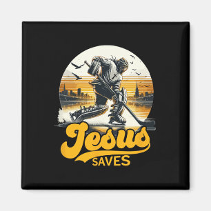 Imán Hockey Jesús salva fe cristiana fanático del depor
