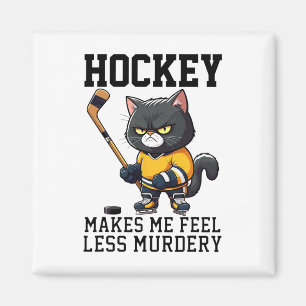 Imán Hockey Me Hace Sentir Menos Asesino Gato Hockey Pa