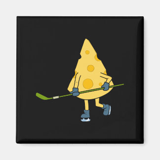 Imán Hockey Player Cute Cheese Hobby Sports Performance