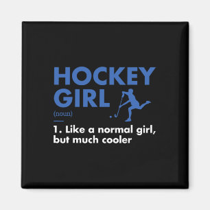 Imán Hockey sobre definición de Chica deportivo