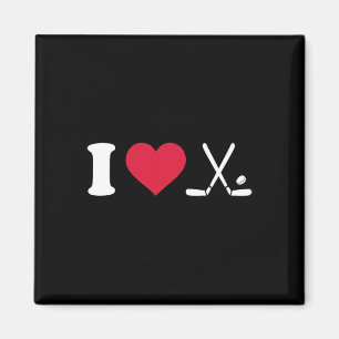 Imán Hockey sobre el amor en el corazón - Unisex