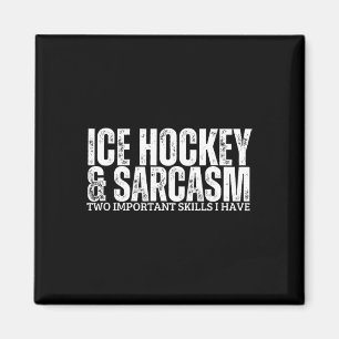 Imán Hockey sobre hielo y sarcasmo divertido jugador de