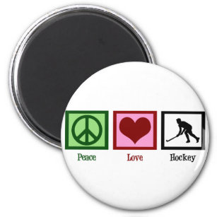 Imán Hockey sobre hierba de amor por la paz
