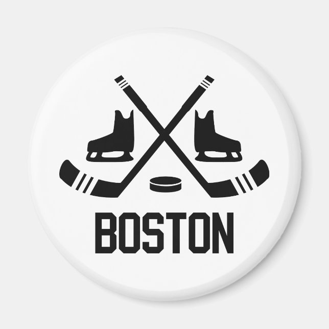 Imán Hockey sobre hierba de Boston (Frente)