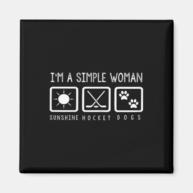 Imán Hockey - Soy una mujer simple (Frente)
