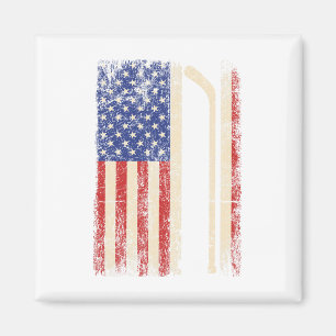 Imán Hockey Usa Bandera Americana Palo de Hockey Hockey