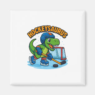 Imán Hockeysaurus Dinosaurio Divertido Hockey Sobre Hie