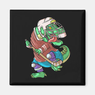 Imán Hockeysaurus niños T-rex dinosaurio con S de hocke